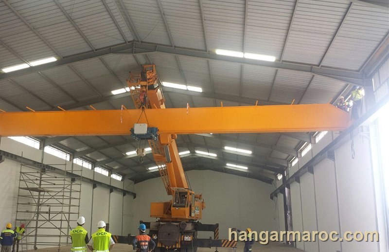 Hangar charpente métallique 1400 m² – Z.I. Bouskoura — Bouskoura (Casablanca)